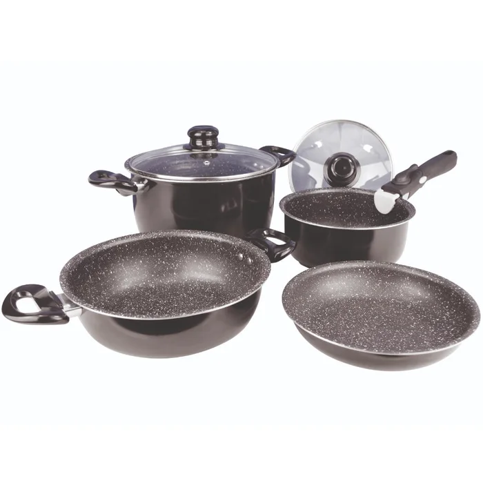 Gimex Kochtopfset Black Line 7-tlg.