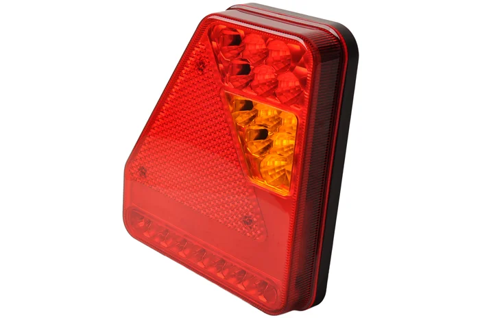 Glotrac LED Rücklicht links – 208x188x40 mm – inklusive Nebelschlussleuchte und Dreieckrückstrahler