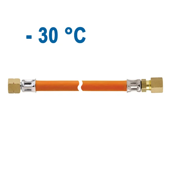 GOK Mitteldruck-Gasschlauch Messing ÜM x RVS 8 – 400 mm