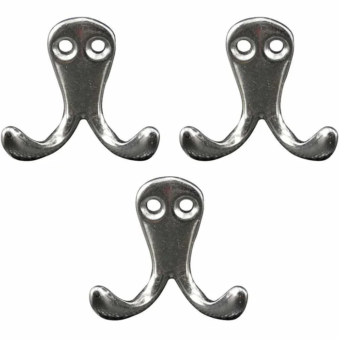 Häfele Doppelmantelhaken Alu, 3 Stück