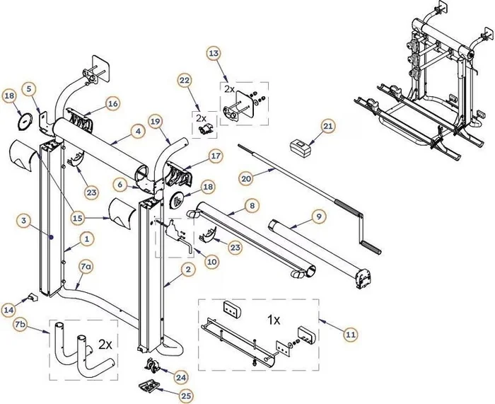 Handkurbel Bike Lift – Faltbar – 50 cm