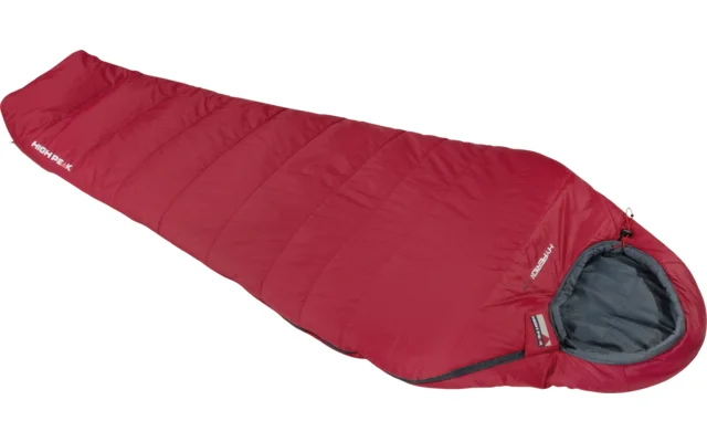High Peak Hyperion 1 M Mumienschlafsack 210 x 80 cm dunkelrot/grau