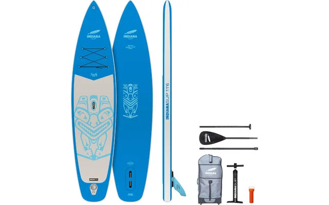 Indiana 11’6 Family Pack Stand Up Paddling-Board inkl. Paddel und Luftpumpe