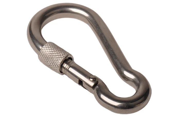 Karabinerhaken Edelstahl 80×12 mm – 12 mm Öse