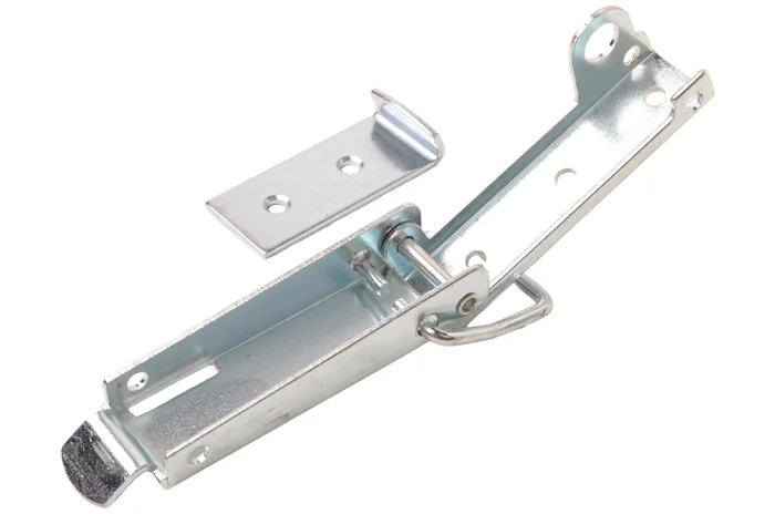 Kastenverschluss mit Haken – 130×30 mm – inklusive Schlosshaken – Hakenlänge 64 mm