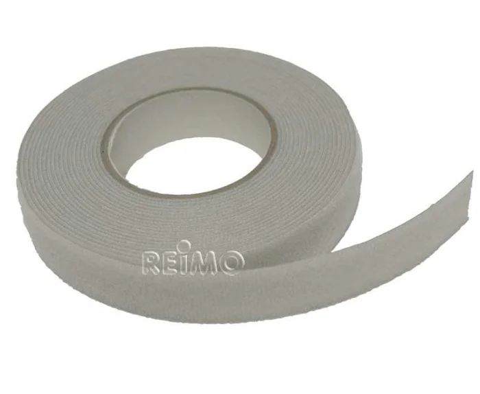 Klettband Flausch-Anteil – 10 mm Breite – Grau – 5 m