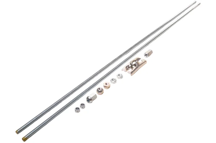 Knott-Bremssatz für Einachsanhänger mit M10-Anschluss und 2x 1 Meter langem Gewindeende