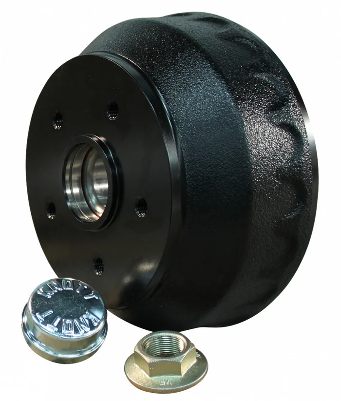 Knott Bremstrommel – 200×50 mm – 5×112 – inklusive Kompaktlager, Flanschmutter und Nabenkappe