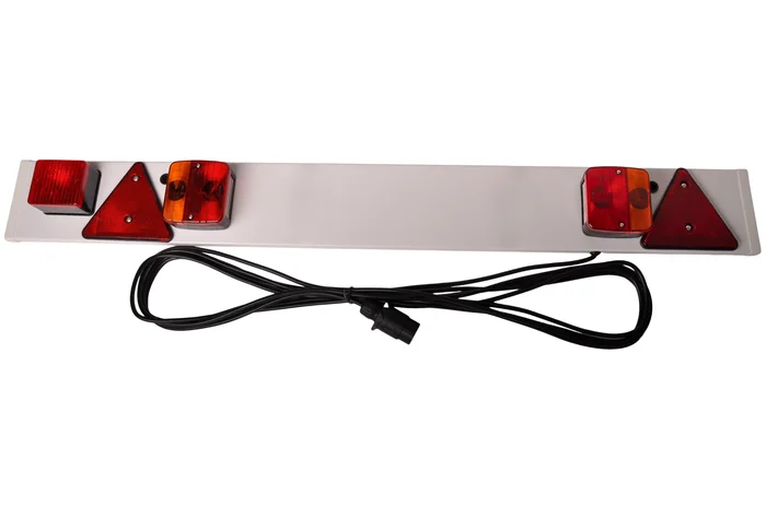 Kompletter Lichtleiste für Anhänger mit 8-Meter-Kabel – 122 cm – 7-polig