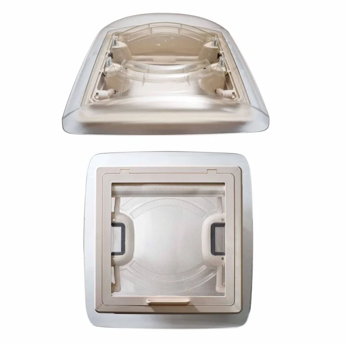 Laterne mit Griffen 28 x 28 cm – Weiß