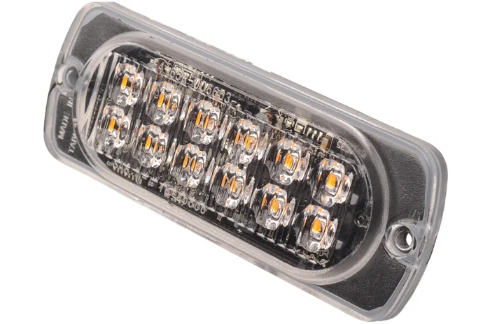 LED-Notleuchte orange – Abmessungen 113x42x12 mm – 12 Leds