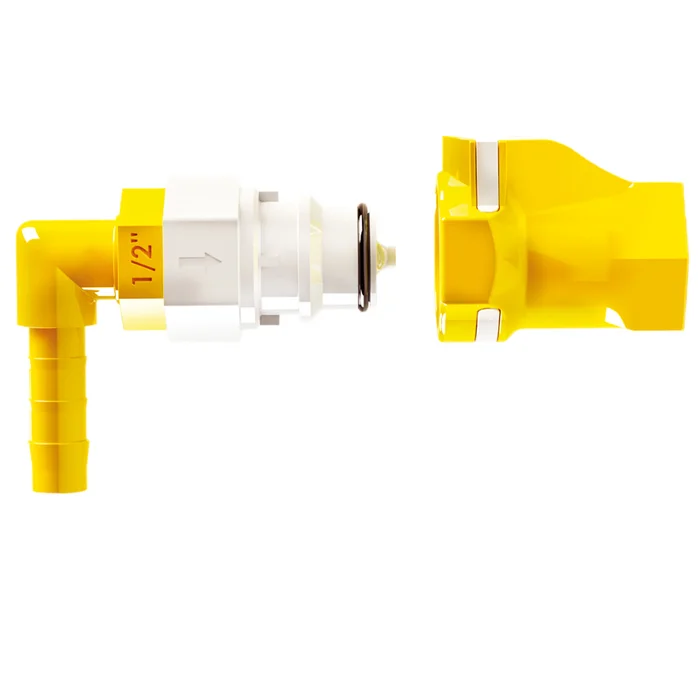 LILIE Push-and-Connect gewinkelt, Tülle 12 mm + 1/2 Zoll