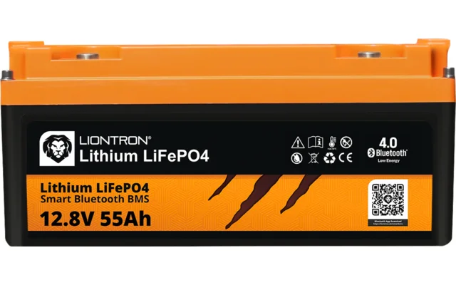 Liontron Lithium-Akku LiFePO4 Smart BMS Marine mit Bluetooth Überwachung 12,8 V / 55 Ah