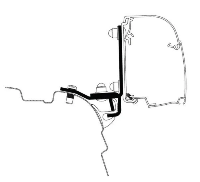 Markisen-Adapter Brandrup Rail G2 für TO 4200/4900 – VW T5 / T6