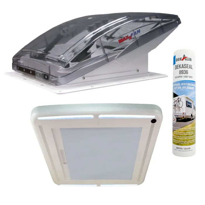 Maxxair MaxxFan Deluxe durchsichtig – Komplettset