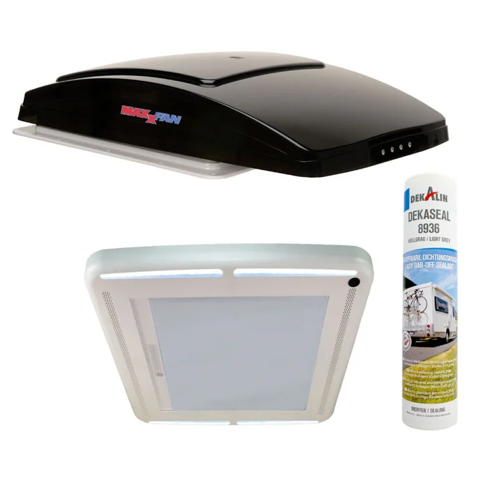 Maxxair MaxxFan Deluxe rauchfarben – Komplettset