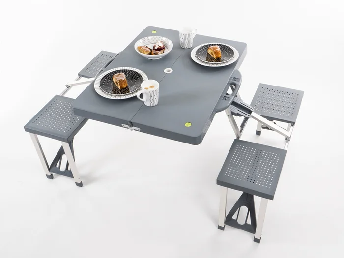 Mc Camping Picknick-Tischgruppe für 4 Personen – 85 x 65cm