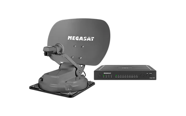 Megasat Caravanman Kompakt 3 Graphit Single-LNB Sat Anlage inkl. Bluetooth Modul