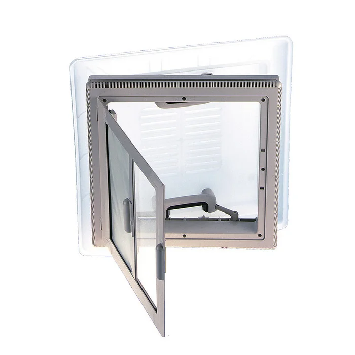 MPK Dachhaube Modell 46 mit Klapprahmen/Rollo, grau (400 x 400 mm)