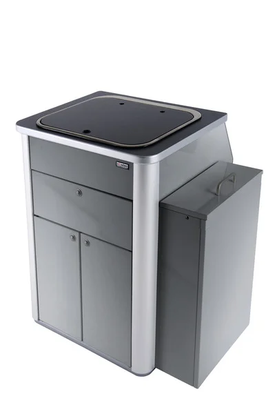 Multifunktionale Küchenmodul Pantry – Hochglanz Silber