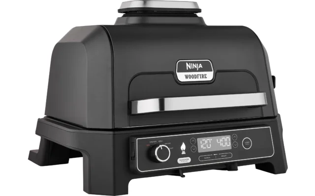 Ninja Woodfire Pro XL 4 in 1 elektrischer Outdoor Grill & Smoker mit Smart Cook System 1700 W