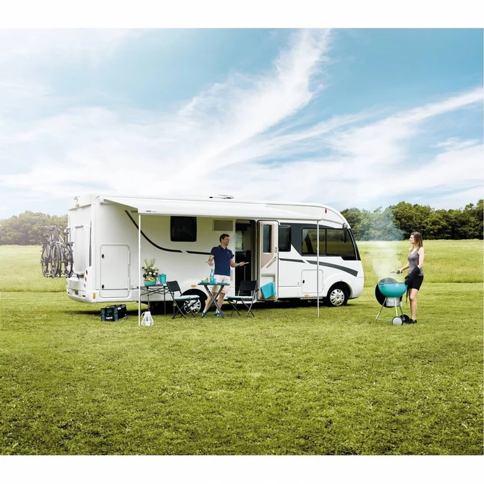 Omnistor-Markise 5200 – Länge: 2,6 m – Farbe: Mystic Grau mit weißem Gehäuse THULE