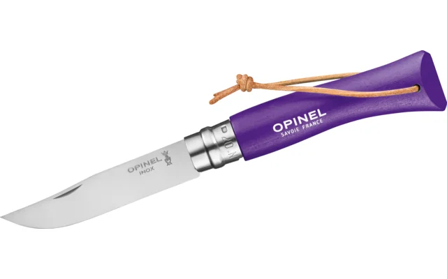 Opinel N°07 Colorama Sport Taschenmesser mit Lederkordel Klingenlänge 8 cm