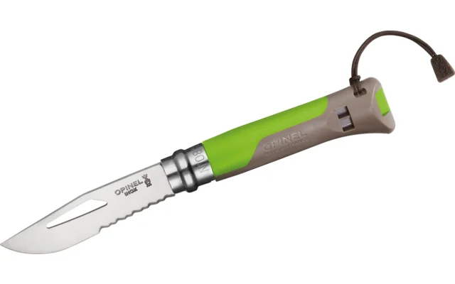 Opinel N°08 Outdoor Taschenmesser mit Signalpfeife Klingenlänge 8,5 cm