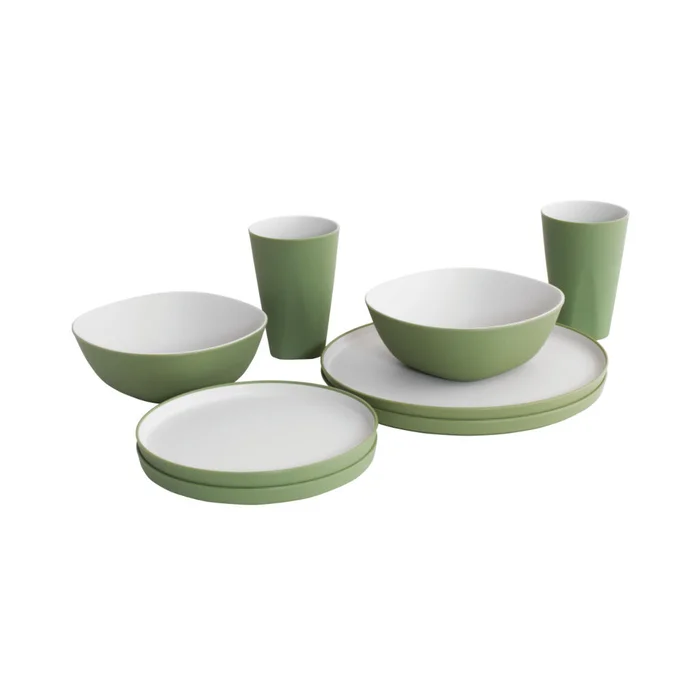 Outwell Gala Geschirrset – 2 Personen Shadow Green