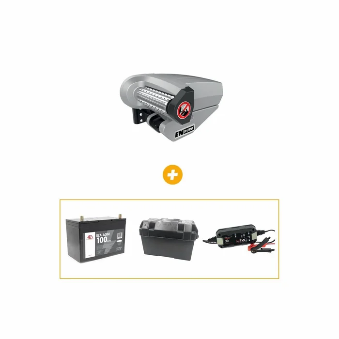 PACK Caravan-Transporter + AGM-Batterie – Wohnwagenverschiebung EM203 ENDURO