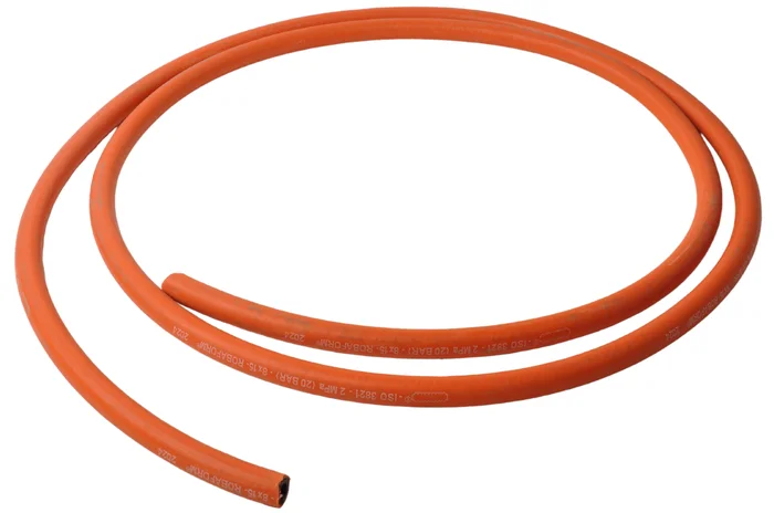 Propangasschlauch/Gasschlauch – orange – 8 mm Innendurchmesser – 15 mm Außendurchmesser