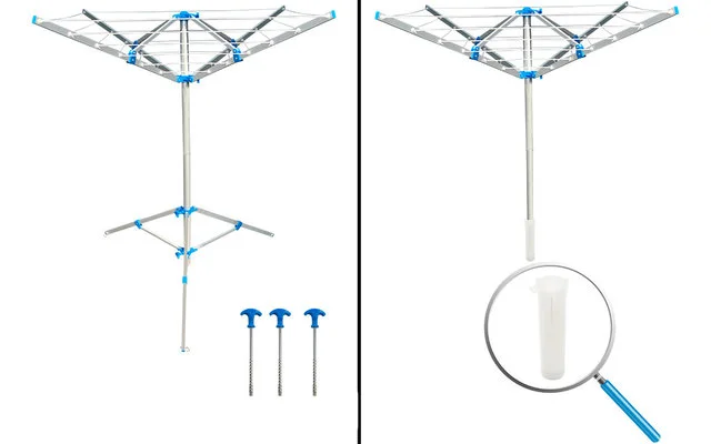 ProPlus Wäschespinne mit Standfuß inkl. 3 Heringe