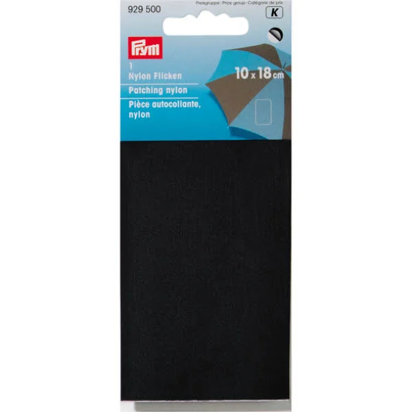Prym Nylon Reparaturflicken 18 x 10 cm, schwarz