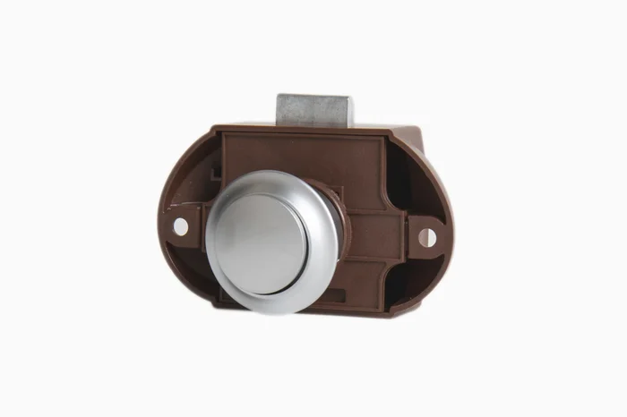 Push Lock Schloss – Chrom matt – Komplettset – 1 Stück