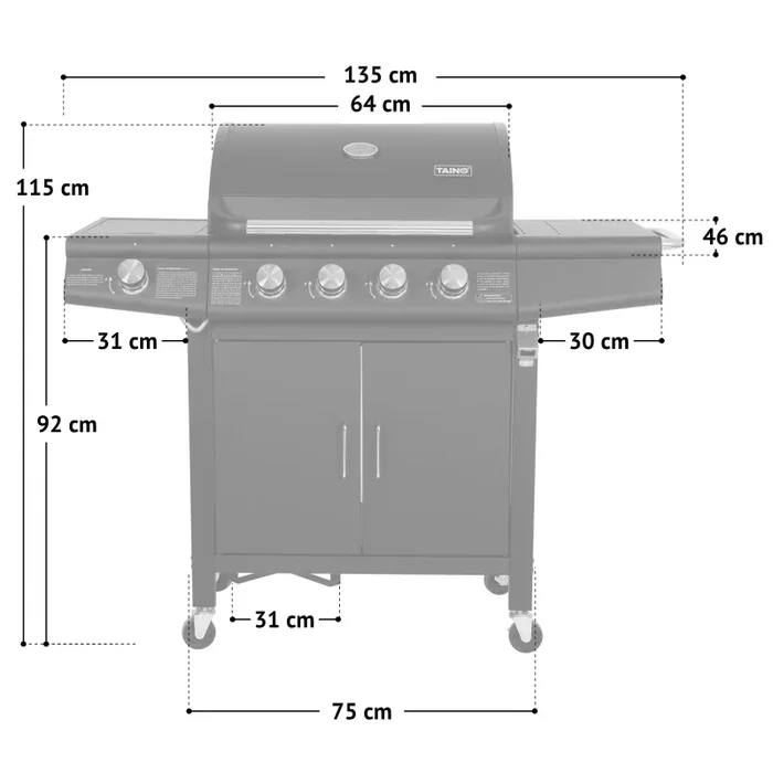 RED 4+1 Gasgrill – Bild 3