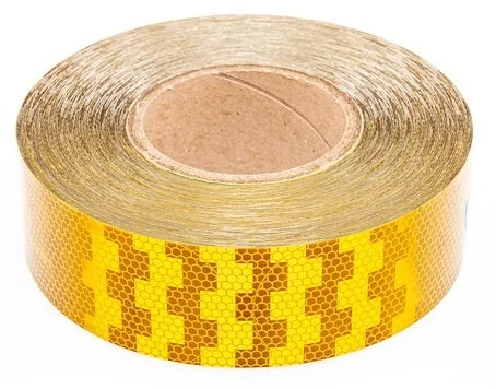 Reflektierendes Klebeband für harte Oberflächen – gelb – pro Meter