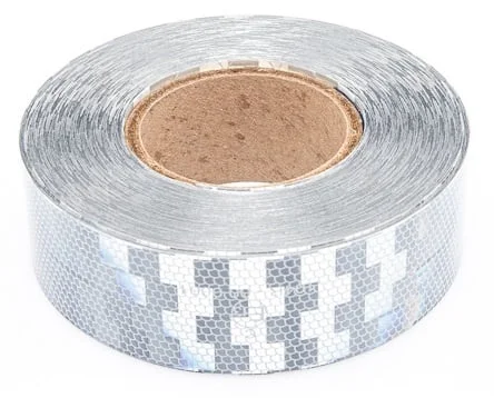 Reflektierendes Klebeband für harte Oberflächen – weiß – pro Meter