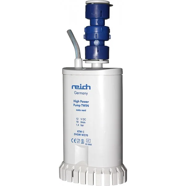 Reich Tauchpumpe Tandem 19 l / 1,4 bar mit Entlüftung und Rückschlagventil
