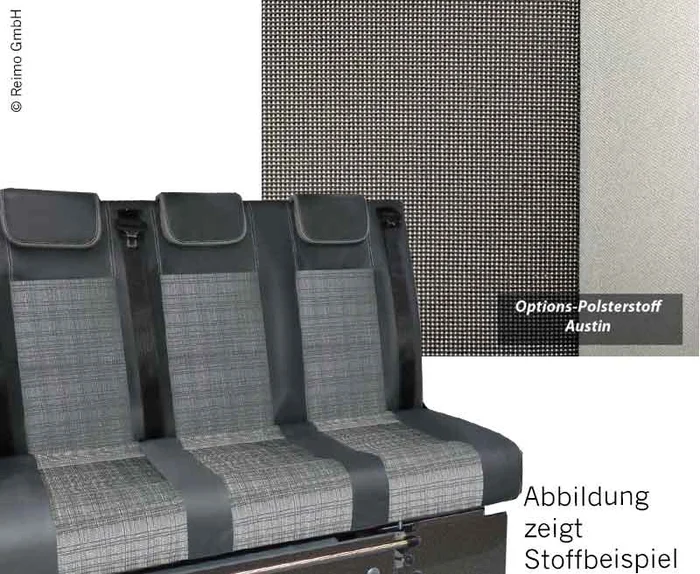 Schlafsitzbank VW T5 Trio Style V3000 Gr.10 3-sitzig Austin T5 2 Wärmetauscher