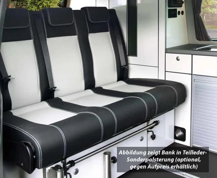 Schlafsitzbank VW T6 Trio Style V3000 Gr.10 3-sitzig, Polster Austin T6