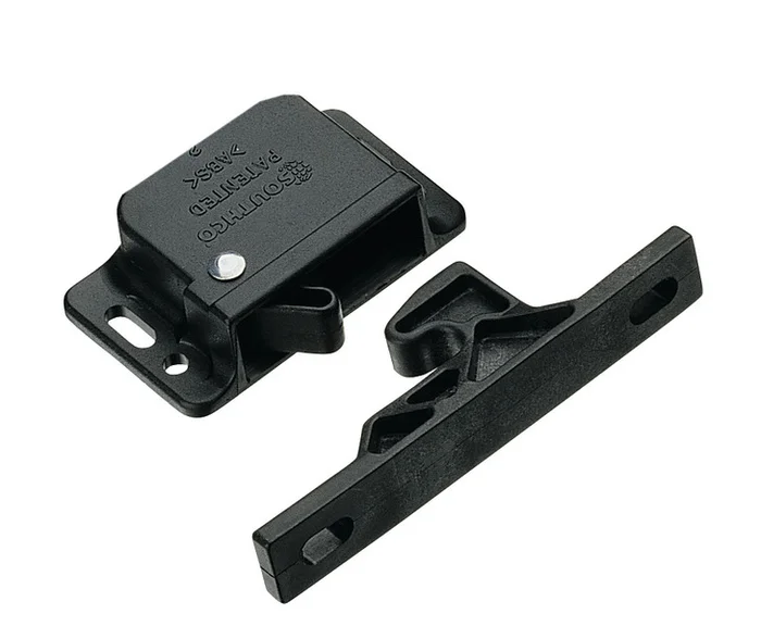 Schnappverschluss aus Kunstoff – Schwarz