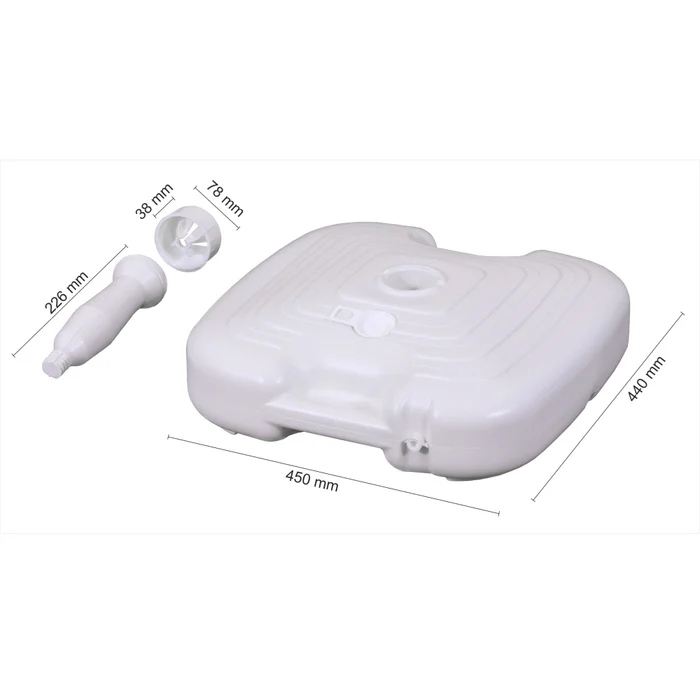 Schneider PE Schirmständer weiß, 20 l – Durchm. 25-32 mm