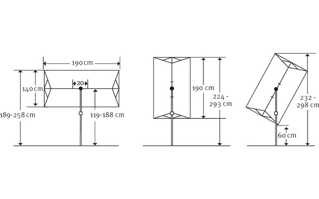 Schneider Schirme Novara Sonnenschirm dreh-/schwenkbar