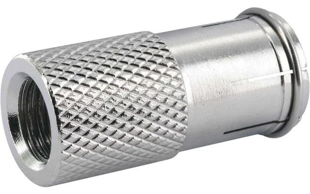 Schwaiger F-Quick Aufdrehstecker Ø 7 mm silber