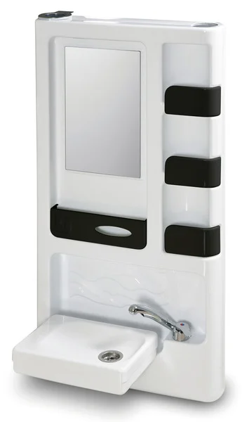 Schwenkbarer Bad-Hängeschrank mit Klappwaschbecken