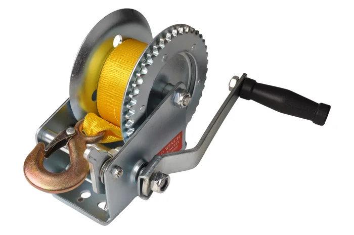 Seilwinde ungebremst 550 kg 6 Meter Reifen + Haken