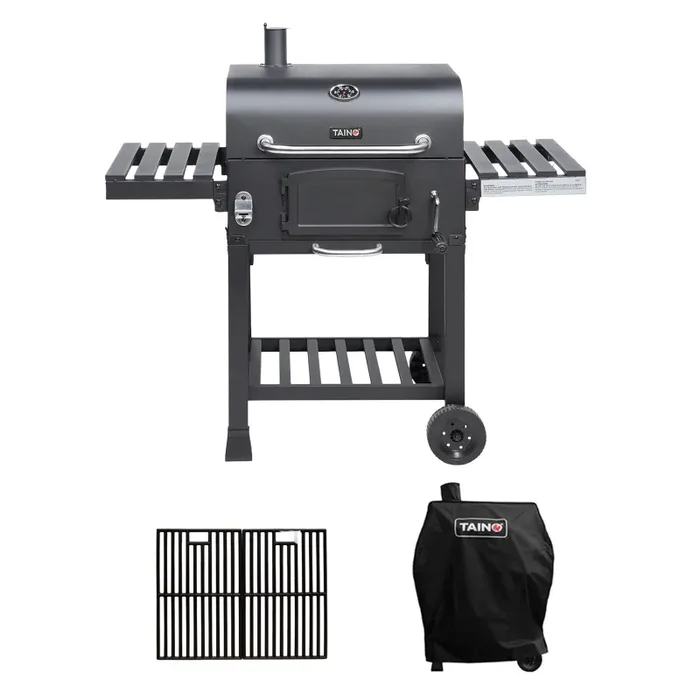 Set HERO XL Holzkohlegrill + Grillroste + Abdeckhaube