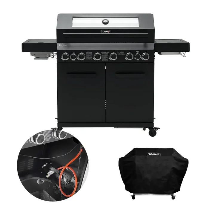 Set PLATINUM YAMARA DARK 6+2 Gasgrill + Abdeckhaube Null Ergebnisse