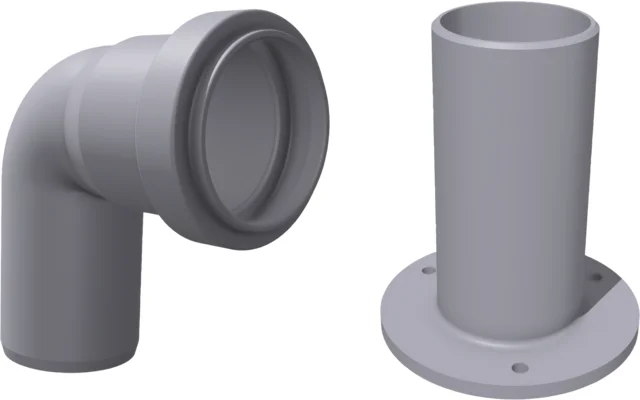 Setrenlo Anschluss-Set für Klo-Entlüftungen ⌀ 38 mm