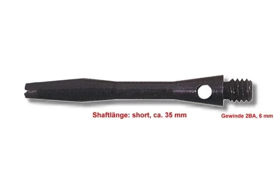 Shaft Alu short, ca. 35 mm, schwarz/silber Niedrige Preise
